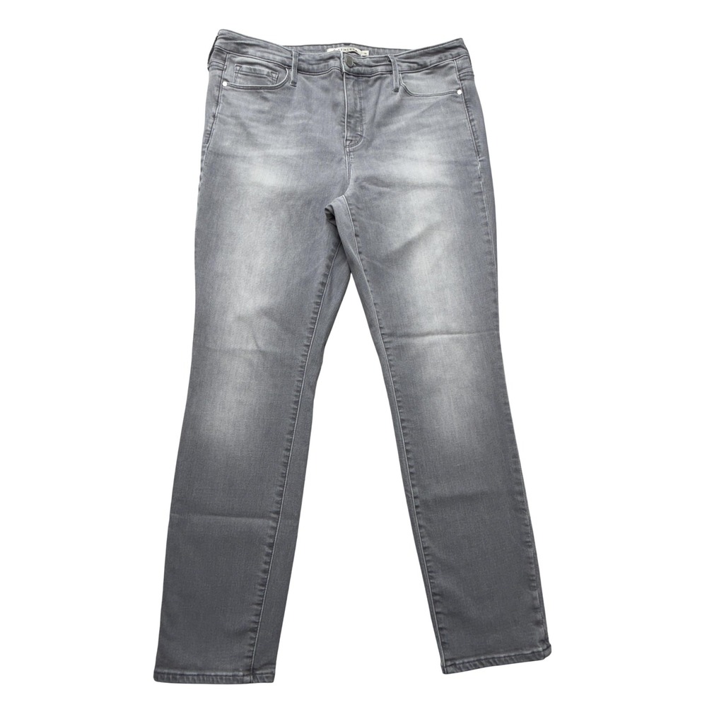 Athleta Jeans Womens 16 Gray SCULPTEK Skinny Stretch Denim‎ 5 Pocket Mid Rise